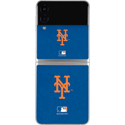 MLB New York Mets - Solid Distressed Galaxy Z Flip4 5G Skin